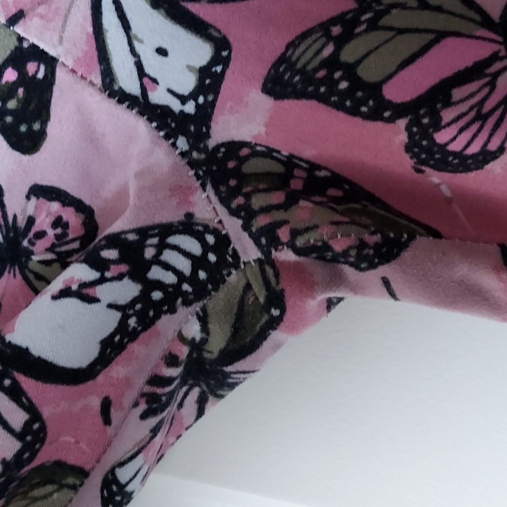 Adorable butterflies pants pink green white measurements are approximate - Picture 5 of 9